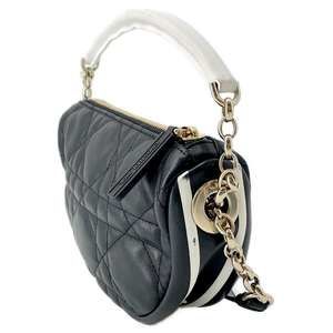 Dior Bag Shoulder Black Hobo Lambskin Vibe 2Way Christian -